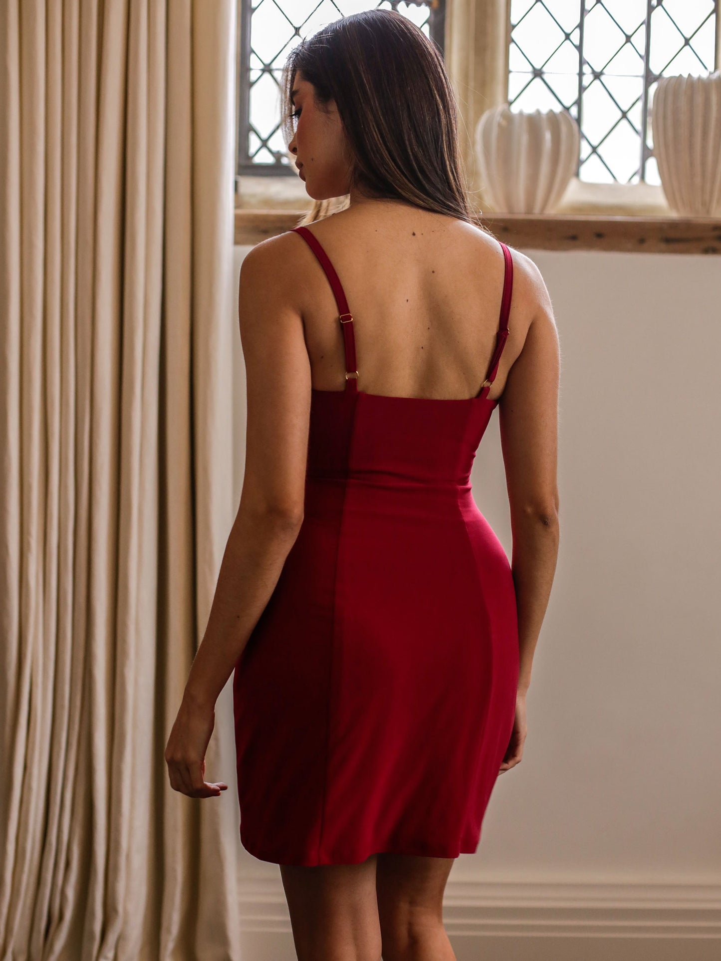 Eden Drape Mini Dress with Built-in-bra