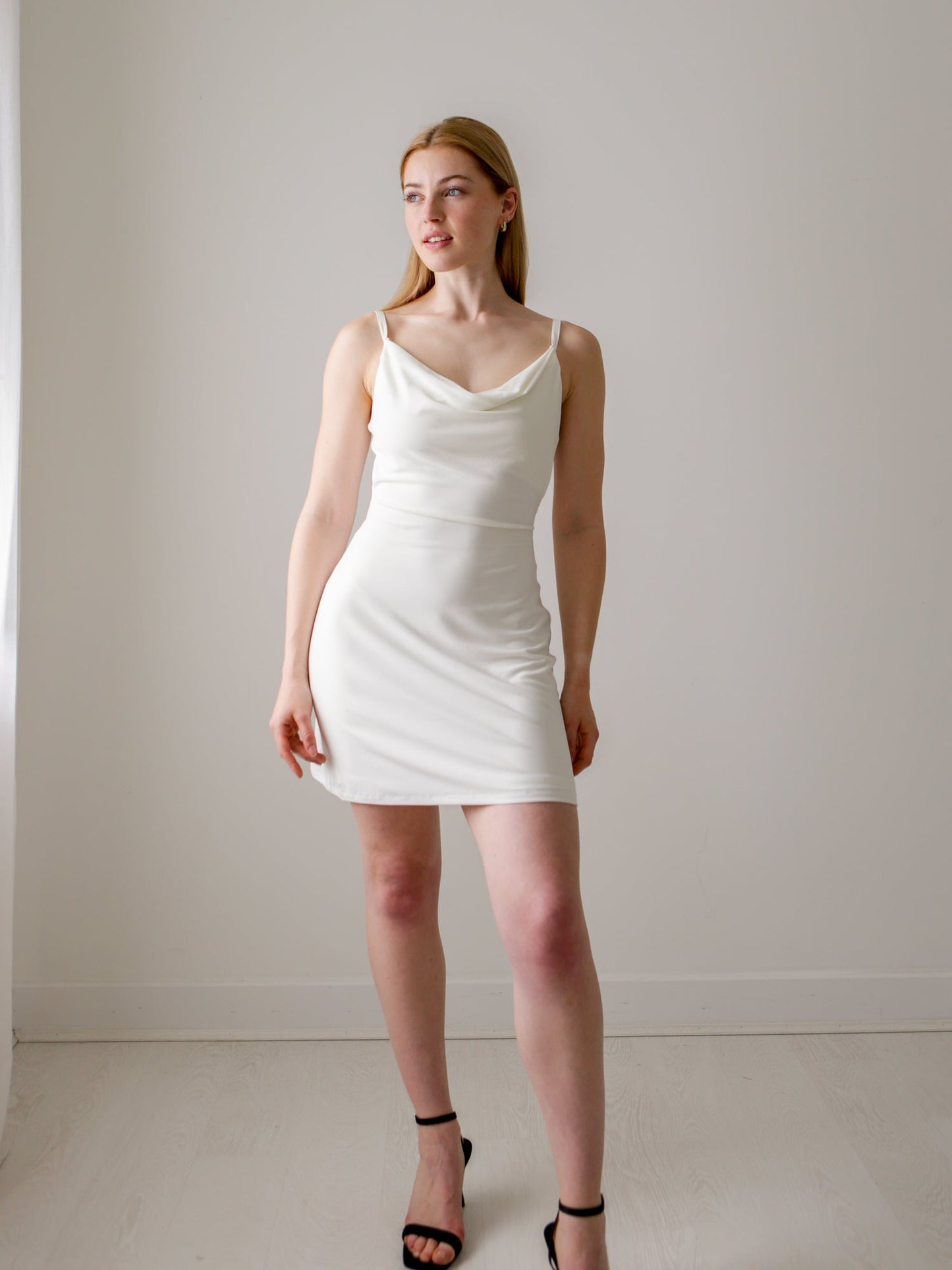 Eden Drape Mini Dress with Built-in-bra