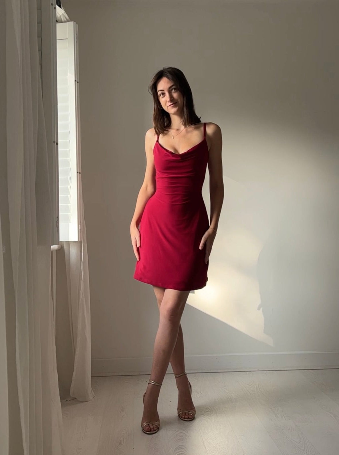 Eden Drape Mini Dress with Built-in-bra